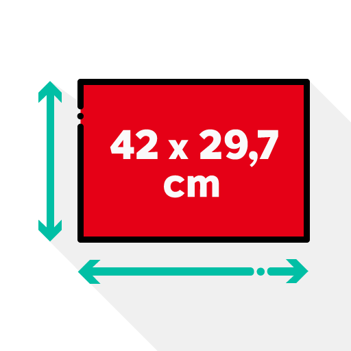 Rozmer mapy - veľkosť A3: 42 x 29,7 cm Rozmer mapy - veľkosť A3: 42 x 29,7 cm