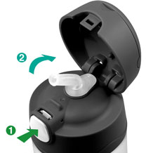 Thermos Funtainer - termoska pre deti - otvorenie